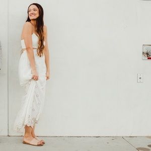 Winston White White Eyelet White Maxi Dress